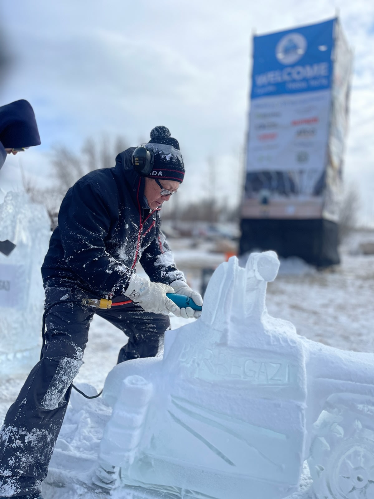 Ice Carving at the Snye